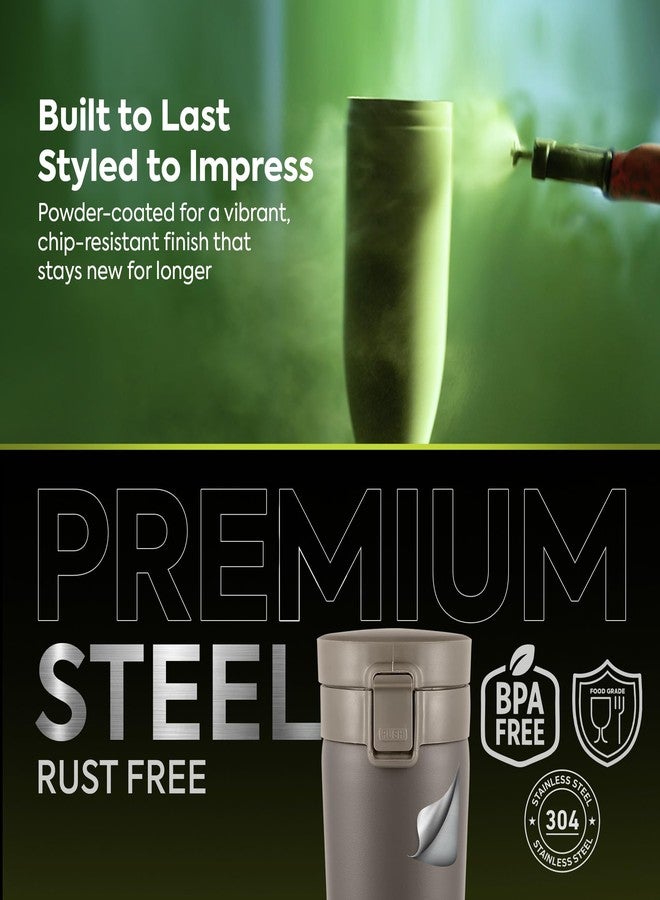 Pexpo Cocoa Pro 300 ISI Certified Stainless Steel Vacuum Insulated Coffee Mug - 260ml | RCB Edition | Double-Lock Push Button | Double Wall | for Home, Office, Travel - Brown - Image 4